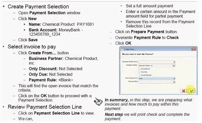 Pay selection