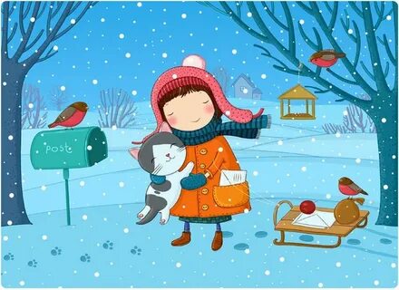 Иллюстрация зима рисунок