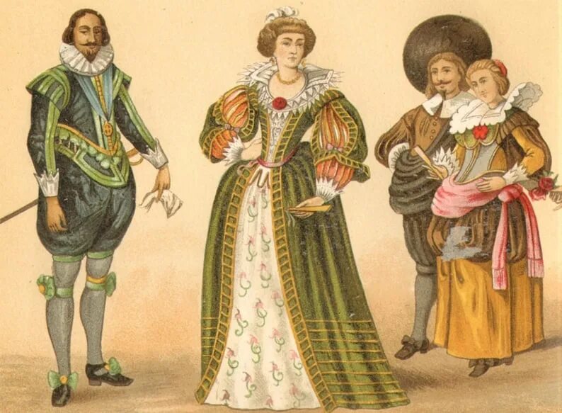 Одежда людей 18 века. Одежда 17 века. Мода 17 века. Одежда 17 века в Европе. Богатые и бедные одежда