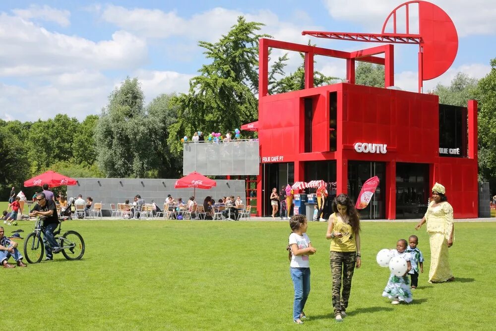 Ля парка. Парк де ла Виллетт. Парк ла Виллет (Parc de la Villette), Париж, Франция:. Парк ля Вилетт Бернард чуми. Парк ла Виллет павильоны.