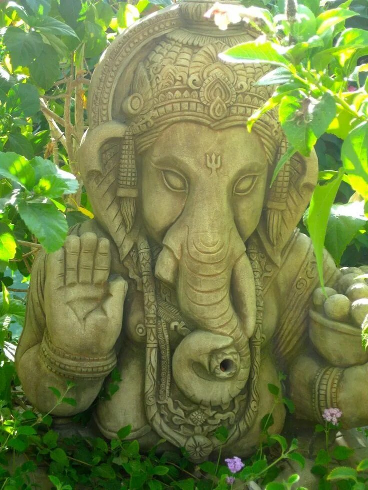 Фигура садовая asia style фонарь японский 50 см. Ганеша садовая. Ганеша садовая. Ganesha статуэтка. Ганеша ганапати большая статуя памятник.