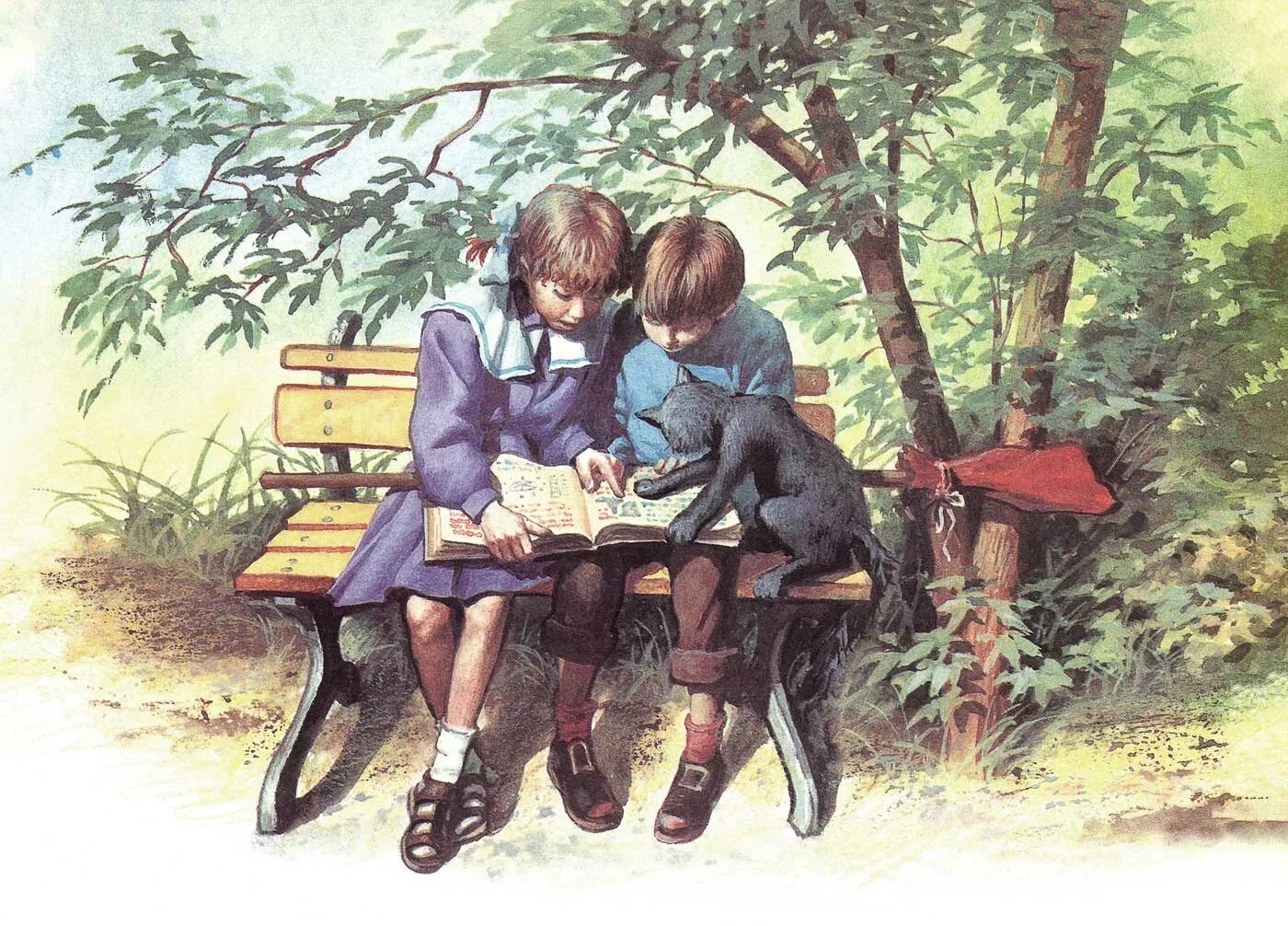Мой неслучайный малыш читать. С книжкой на скамейке. Мальчик и девочка на скамейке. Мальчик сидит на лавочке. Мальчик сидит на лавке.
