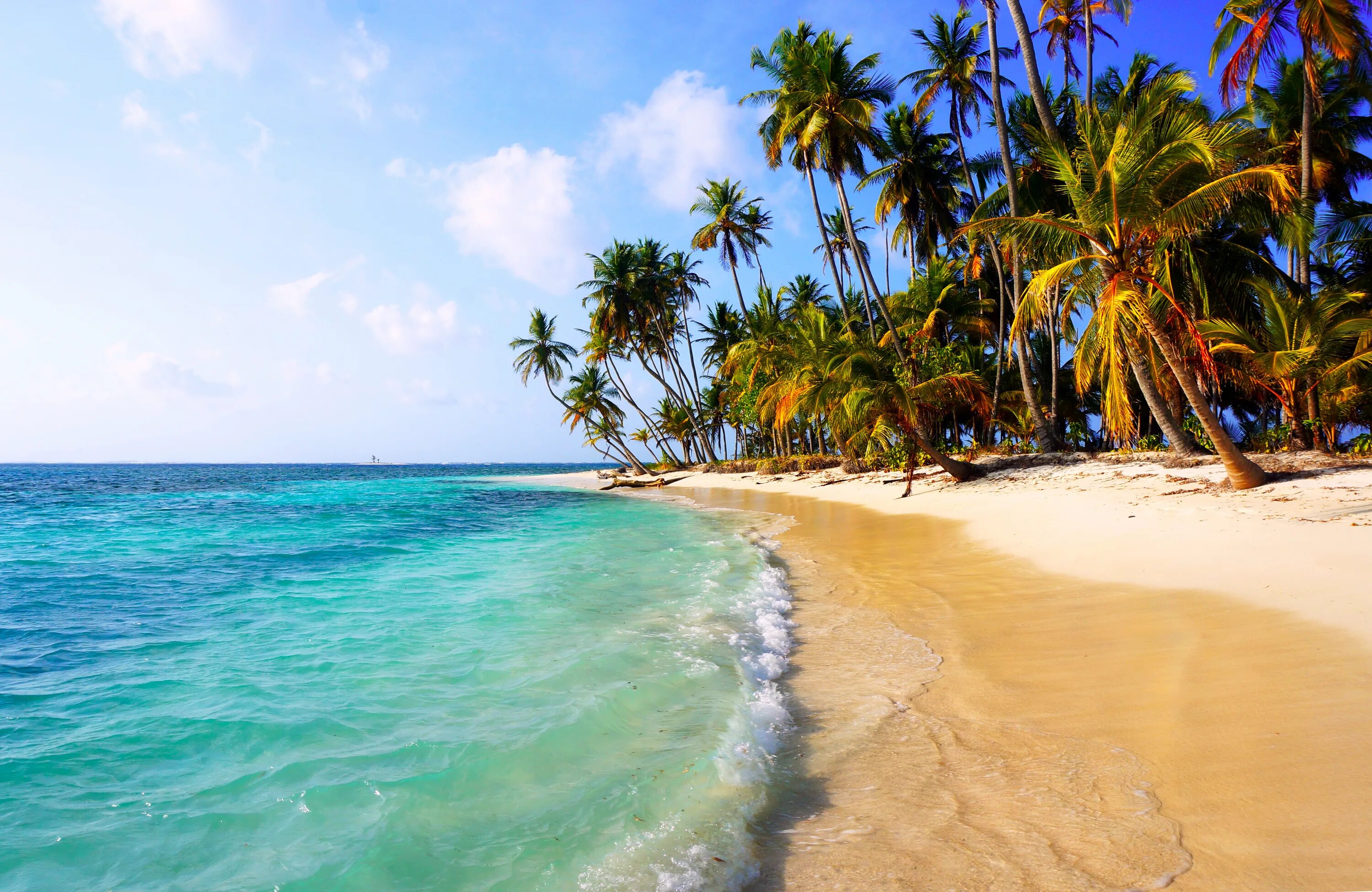 Острова Сан-Блас, Панама. Пальмы и океан. Панама Карибы. Море пляж. Vi more
