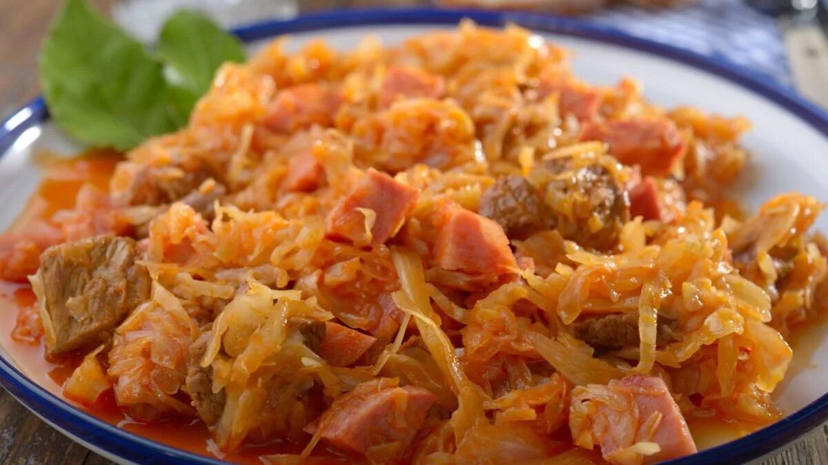 Рецепт тушеной капусты с мясом