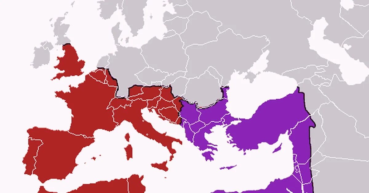 Распад запада. Западная Римская Империя и Восточная Римская Империя. Римская Империя 395 год карта. Западная и Восточная Римская Империя на карте. Западная Римская Империя границы.