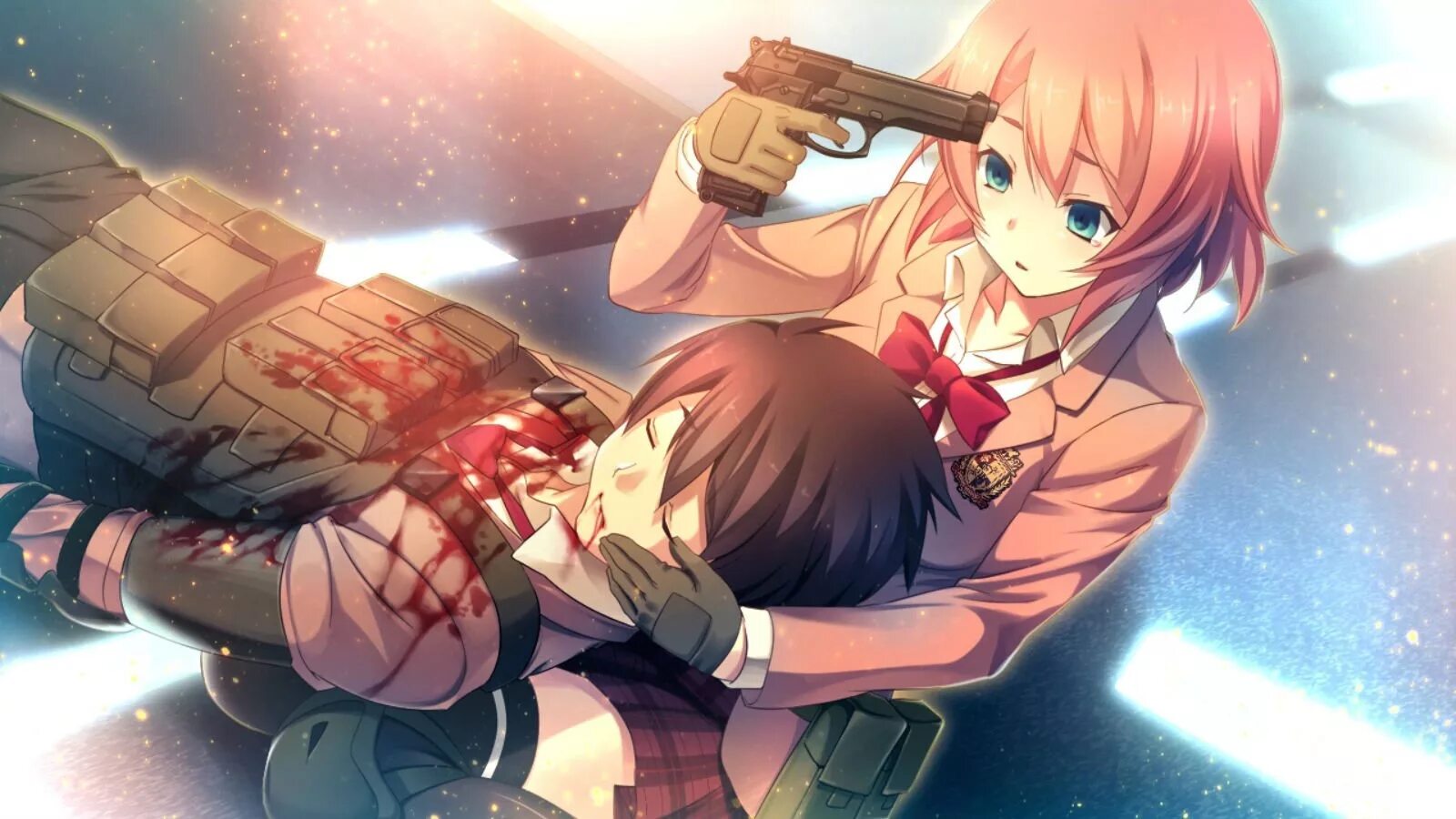 She was lost. Канзаки Саяка. Kanzaki Sayaka аниме. Innocent Bullet the false World аниме. Невинная пуля -ложный мир аниме.