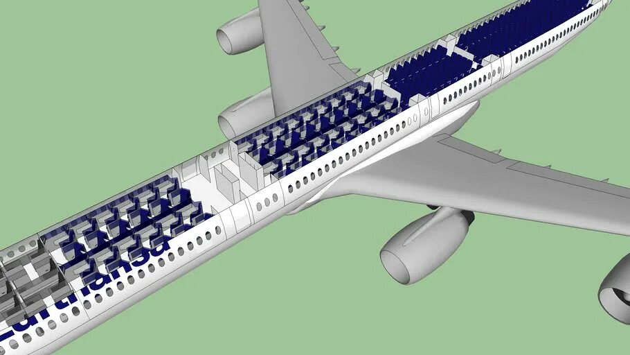 А340 600 схема салона AIRBUS A340-200 300