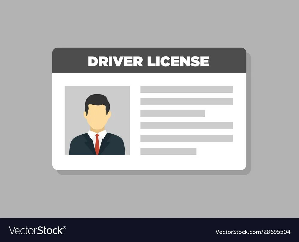 Page license. Driver license icon.
