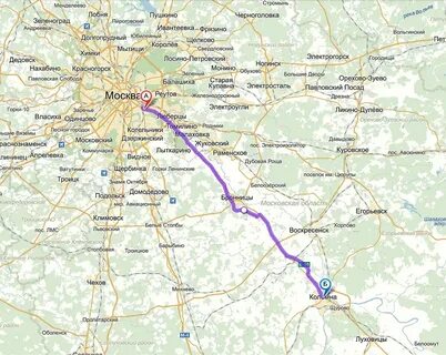 Сколько от москвы до коломны на электричке