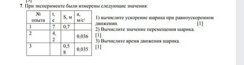 Ускорение шарика в воздухе
