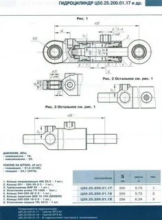 Технические характеристики гидроцилиндра