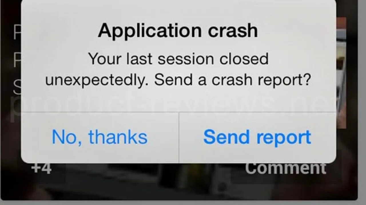 Crash приложения. Image application crashed. Апликатион. Closed unexpectedly