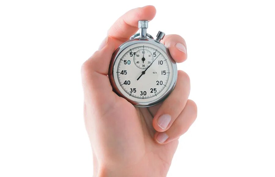 Outoftime. Кнопка delete. Нажать час. Женщина и большие часы. Секундомер в руке.