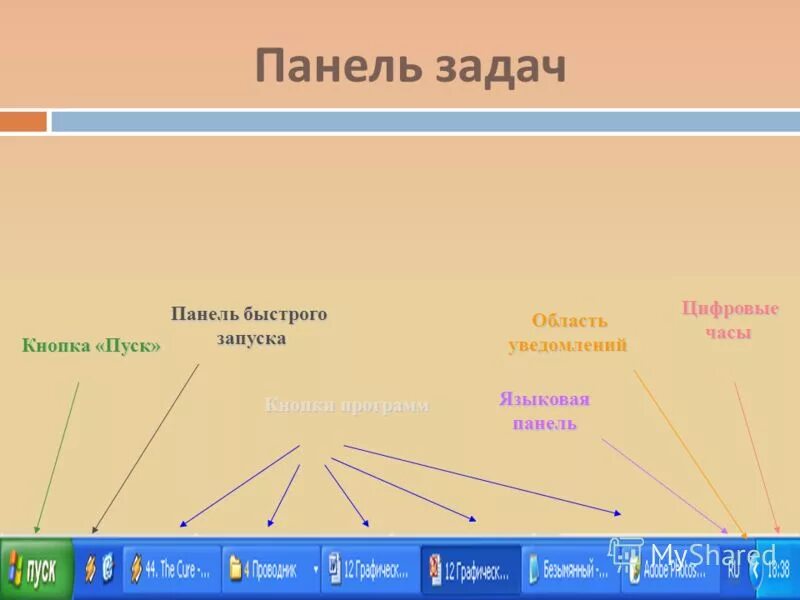 Часы на панель задач. Элементы панели задач Windows. Где располагается панель задач. Элемент панели задач Windows 7. Панель задач виндовс 7.