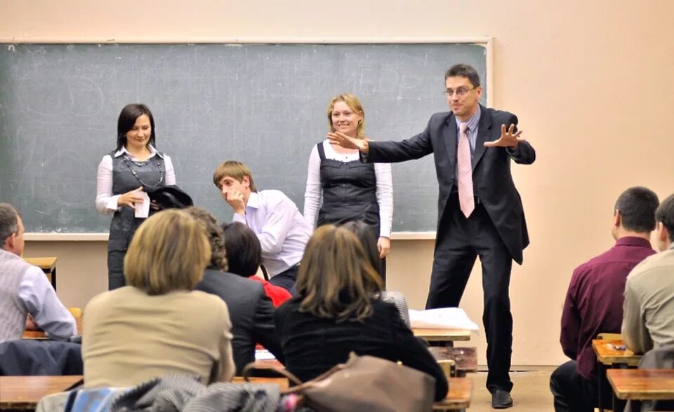 Выступление преподавателя