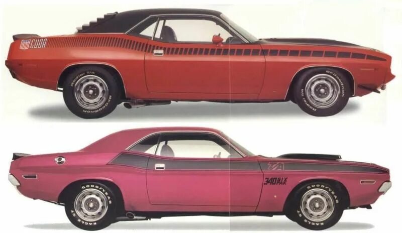 Cuda vs. Додж плимут челленджер. dodge challenger vs plymouth barracuda. plymouth barracuda dodge challenger. крайслер барракуда.