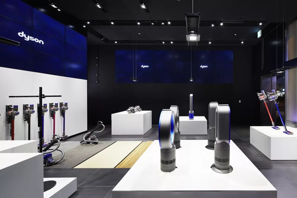 Золотое яблоко дайсон. Бутик Dyson. Островок Dyson. Dyson Store. Dyson Showroom.