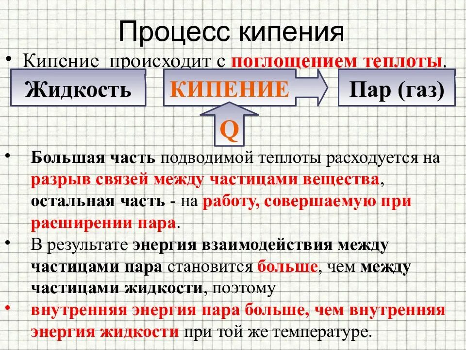 Как изменяется внутренняя энергия при кипении. Что происходит в процессе кипения. как происходит процесс кипения. процессы происходящие при кипении. кипение процесс парообразования происходящий.