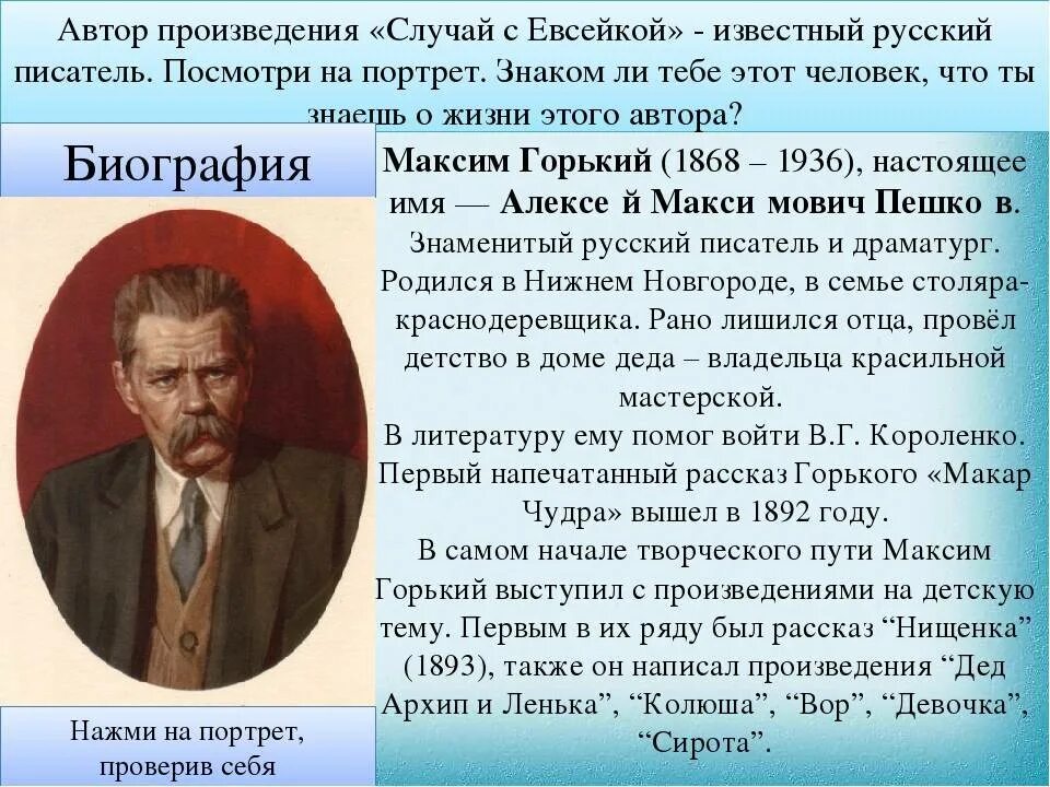 Информация о м горьком. М Горький биография. Творческий путь Горького.