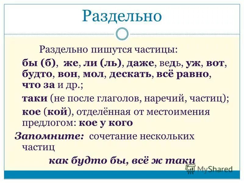 Не только как пишется. Всё равно как пишется. Всегда раздельно пишутся частицы. Частицы бы же пишутся раздельно. Какая частица всегда пишется раздельно.