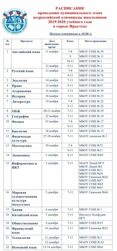 Муниципальный этап Всероссийской олимпиады школьников расписание. Расписание городского этапа Всероссийской олимпиады. Афиша олимпиады школьной. Муниципальный этап 2019