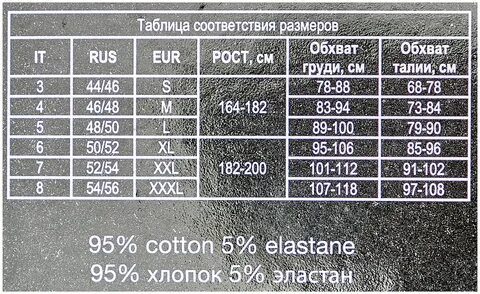 Размеры пьер карден
