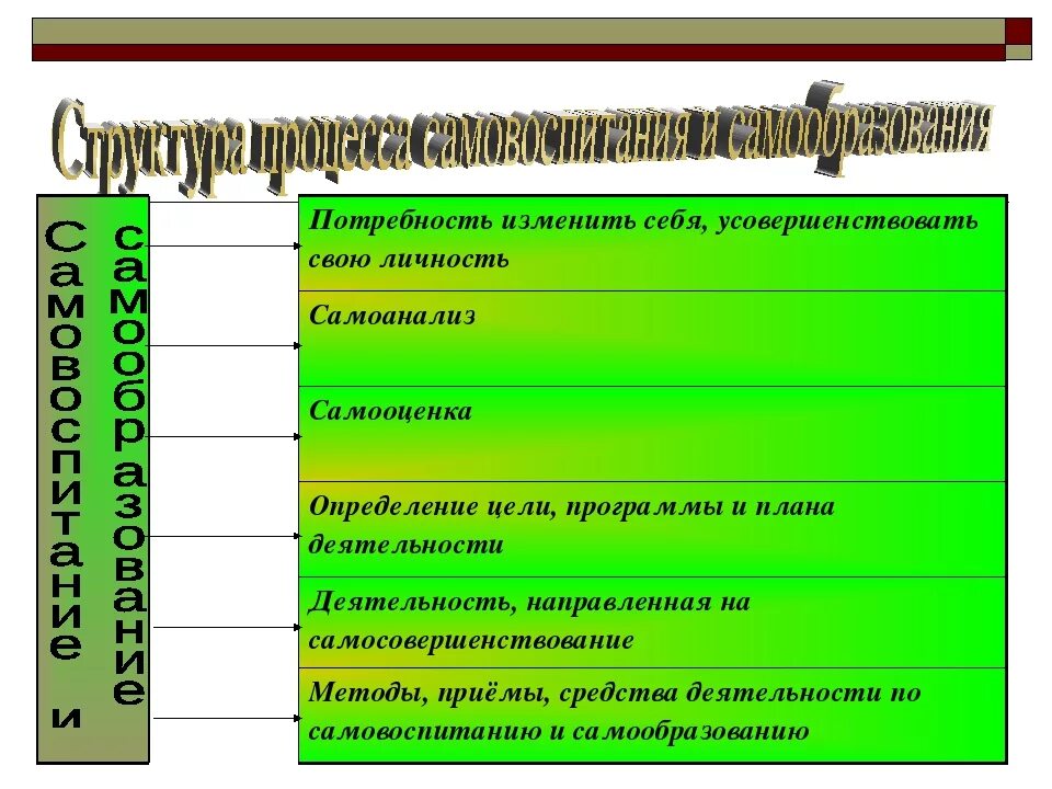 Составить программу по своему самовоспитанию 5 класс