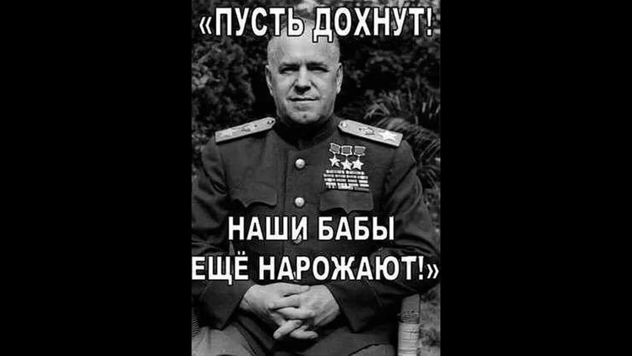 Бабы еще нарожают. Наши бабы еще нарожают. Пусть дохнут наши бабы еще нарожают. Жуков наши бабы еще нарожают. Жуков солдат не жалеть бабы еще нарожают.