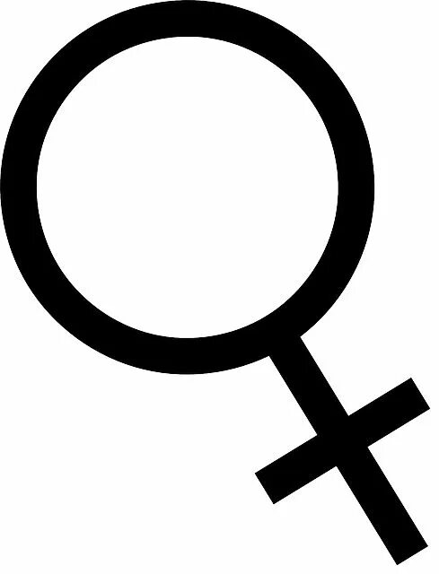 Variante do símbolo do género feminino, com formato de coração Ícone grátis Simb