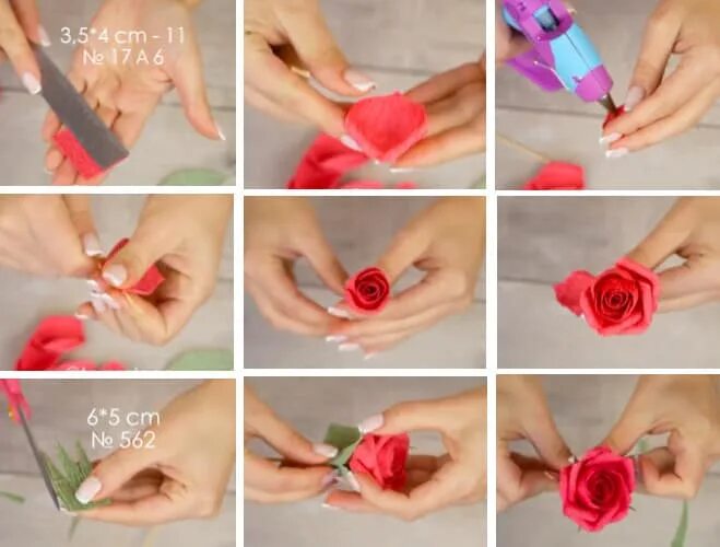 объемные цветы из гофрированной бумаги4 Fondant flower tutorial, Cake decorating