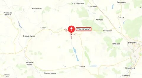 Казинки белгородская область на карте