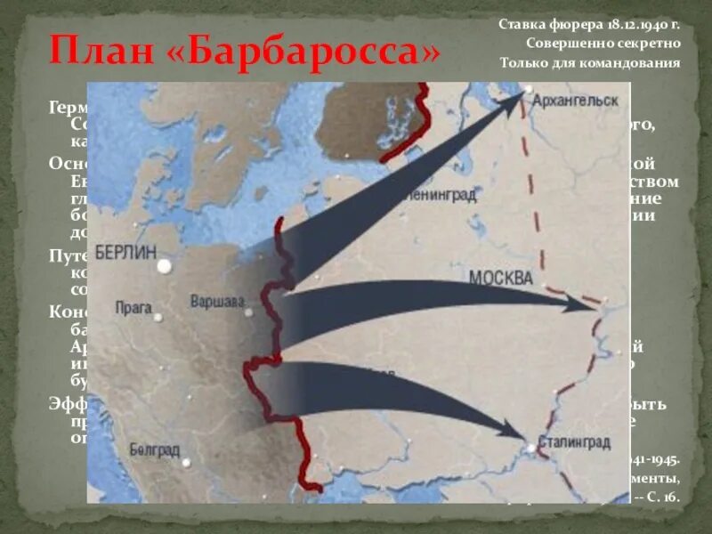 Направление ударов немецких войск в 1941. План Барбаросса 1941. Нападение Германии на СССР план Барбаросса карты. План нападения на СССР Барбаросса.