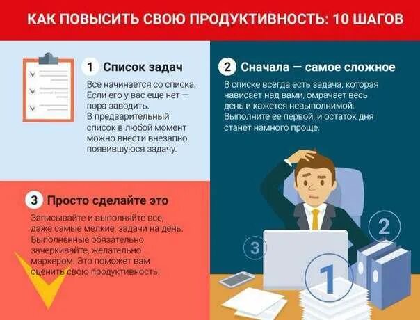 Как продуктивно работать. Советы для продуктивности. как повысить продуктивность. как повысить свою эффективность. как повысить продуктивность на работе.