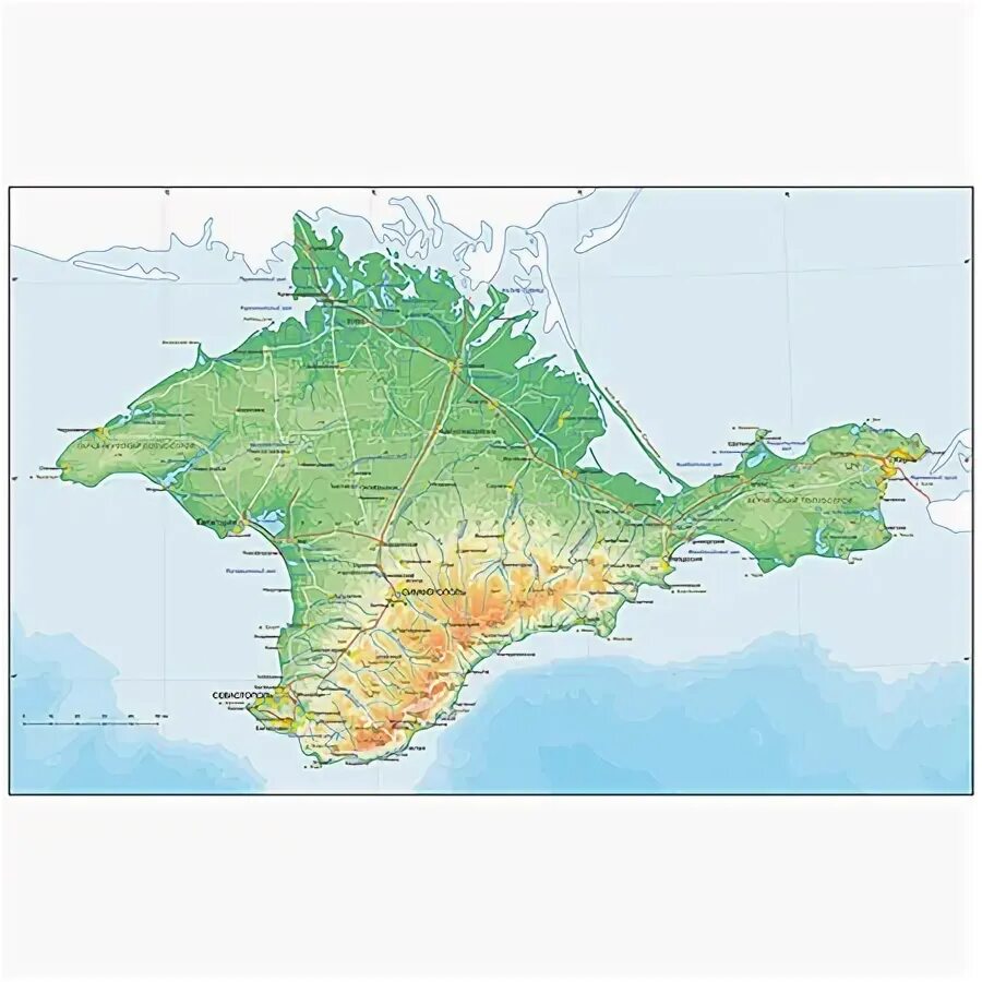 Топографическая карта крыма - блог Санатории Кавказа