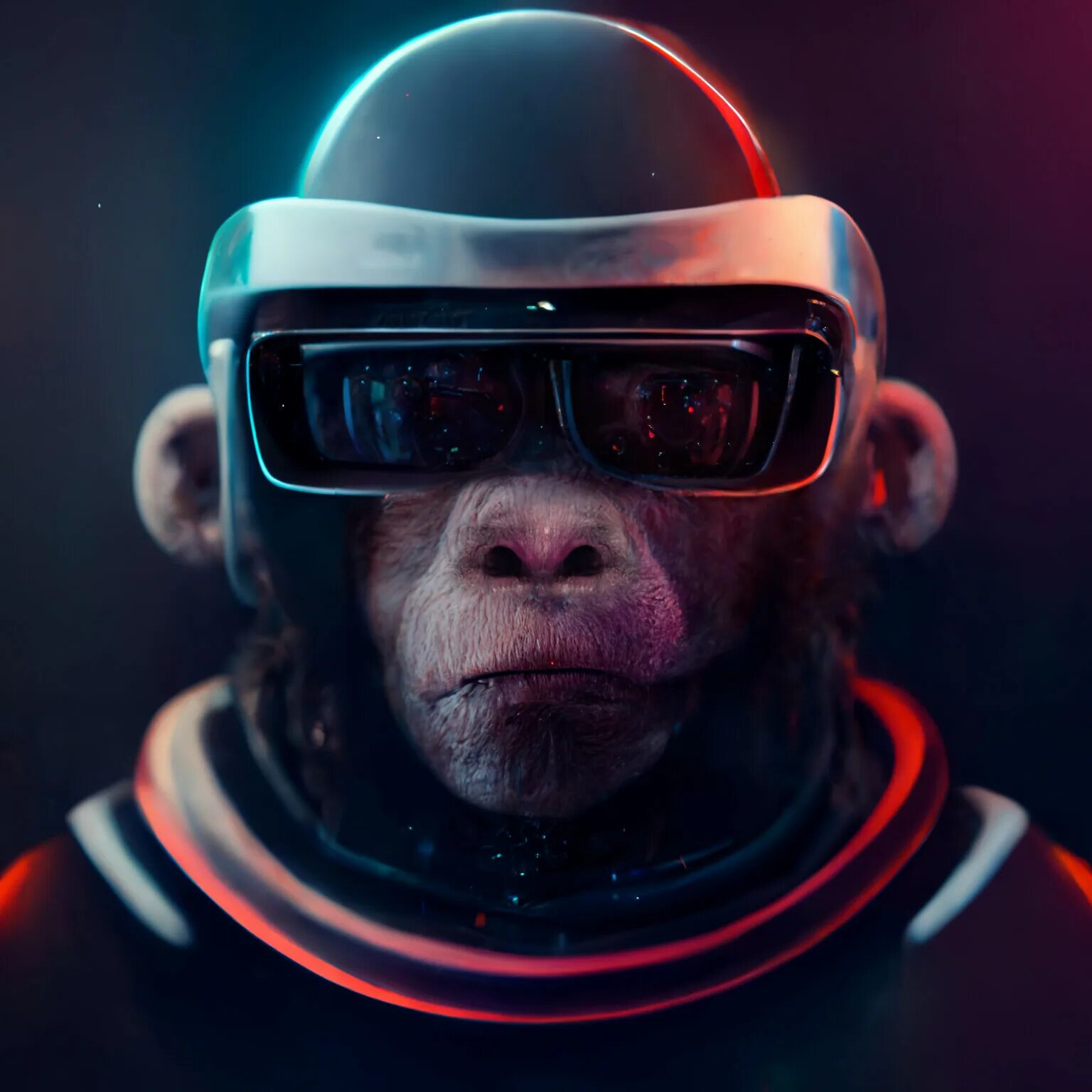 Космос арт. Три обезьяны арт. Monkey in Space. Space monkey