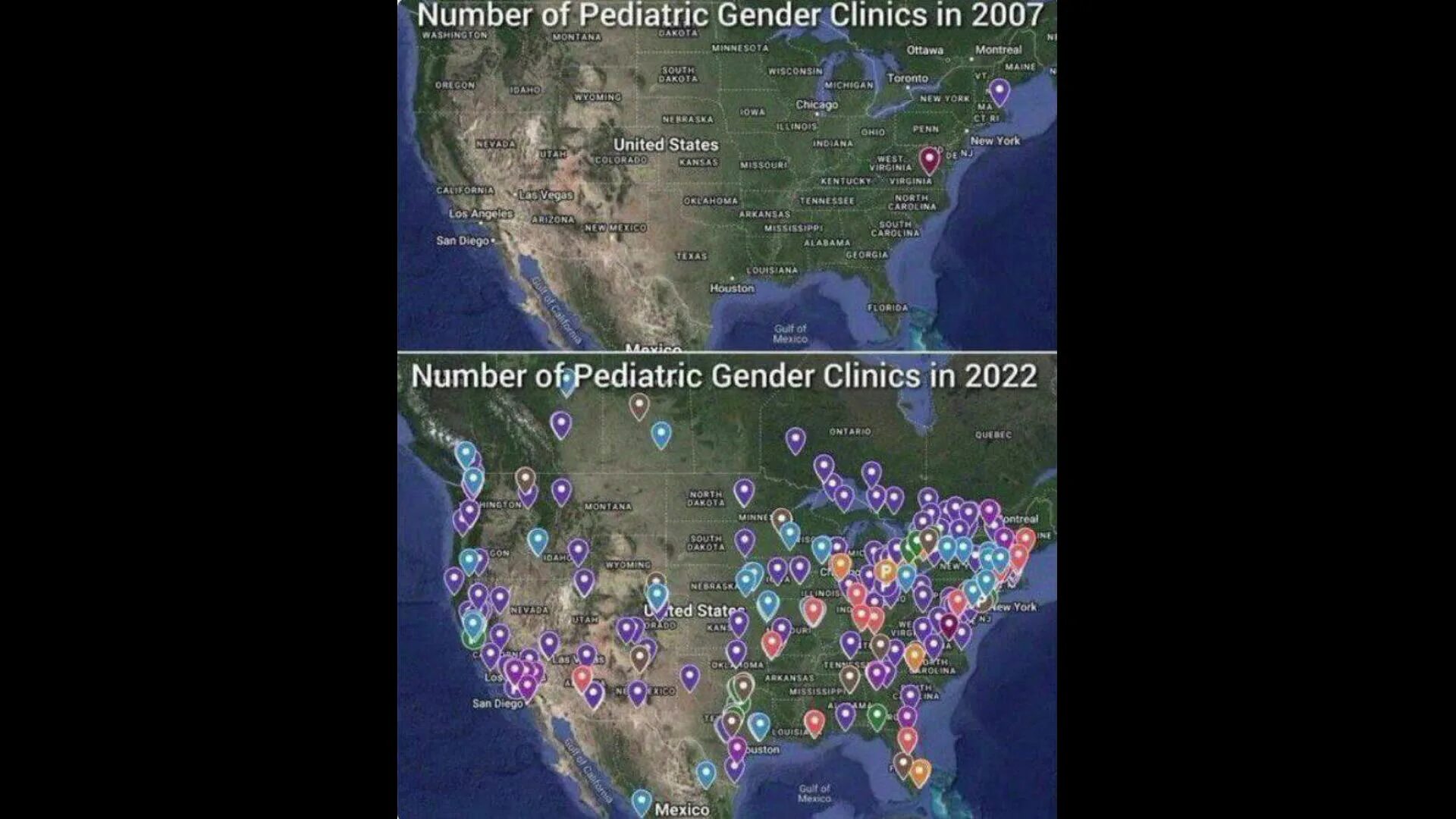 Название полов в америке. Клиники по смене пола в Америке. Карта клиник по смене пола в США. Карта Америки. Количество клиник по изменению пола в Америке.