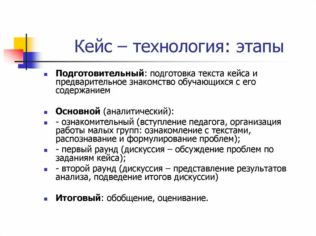 Подготовительный этап характеристика. Структура кейс технологии в образовании. Этапы кейс технологии. Case технологии задачи. Кейс это в педагогике.