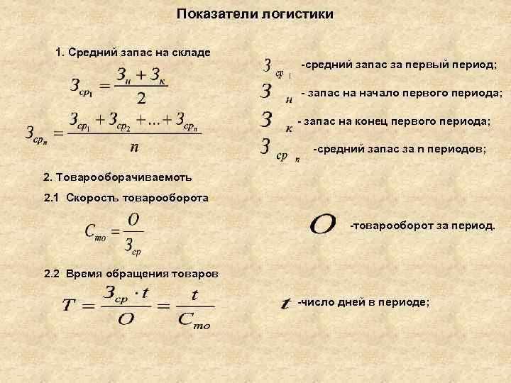 Формула время обработки. Коэффициент логистики формула. показатели для емкости склада в логистике. формулы в логистике. формулы логистики основные.