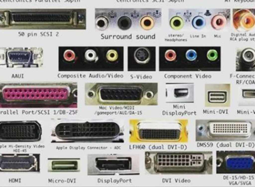 Порт входа выхода. DVI разъем на видеокарте. Порты VGA DVI HDMI. Видеовыходы типы разъемов на компьютере. Разъёмы для видеовыхода на монитор.