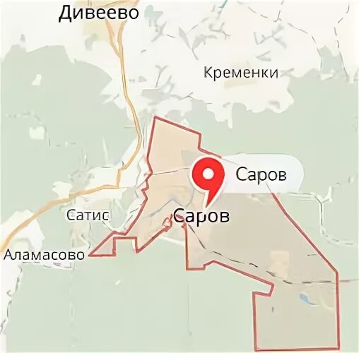 Саров на карте