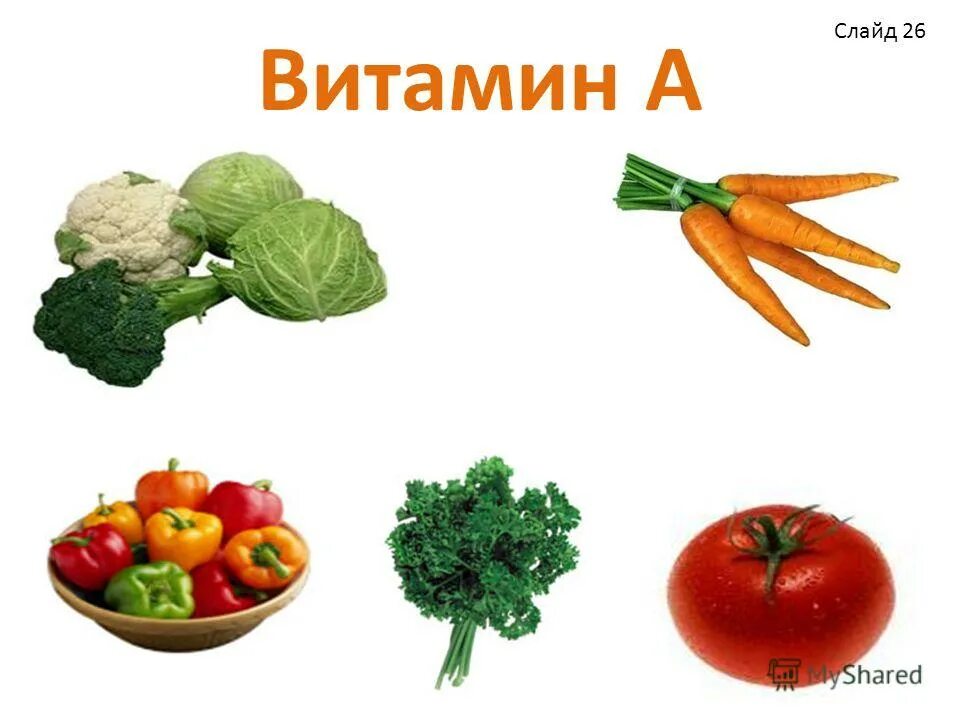 Овощи и фрукты содержат