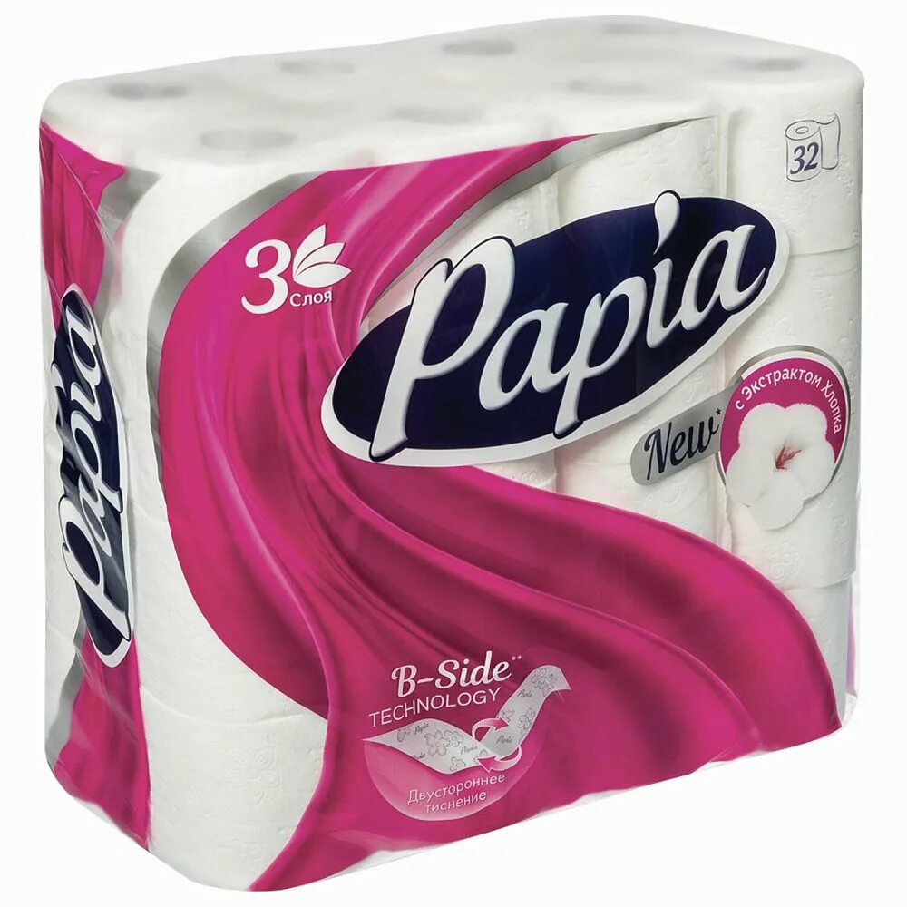 Бумага туалетная "Папия" 3-х слойная 32 шт.. Papia белая трехслойная 32 шт. Туалетная бумага Papia белая трёхслойная 32 рул. Туалетная бумага Papia белая 32 рулона.