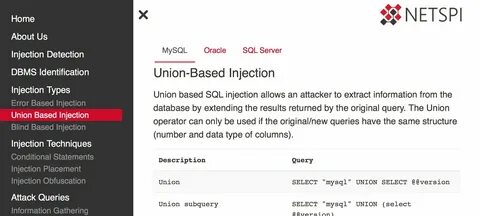 Union select