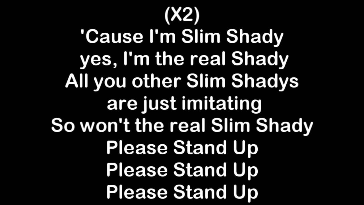 Slim shady текст песни