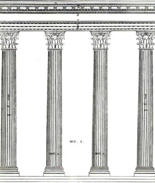Колоннада Коринфского ордера. Композитный ордер Палладио. Портик Коринфского ордера. Палладио дорический.