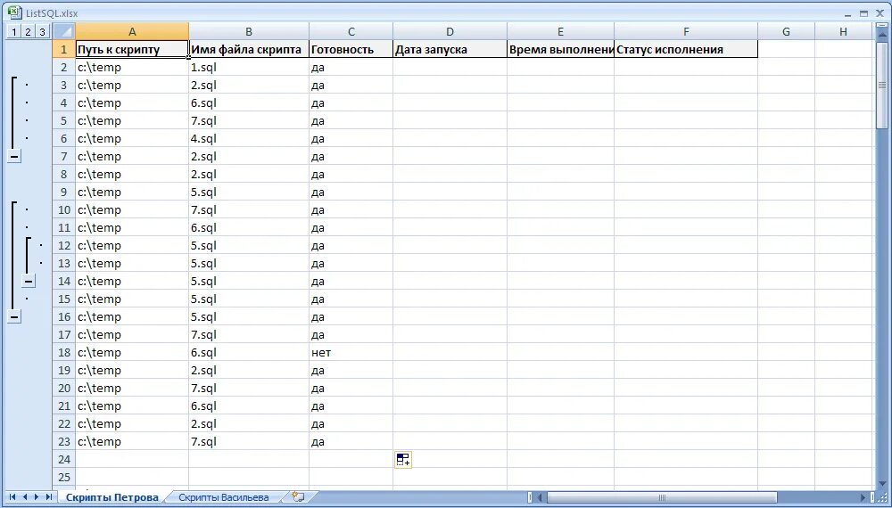 Исполнение скриптов. SQL скрипт. Не выполняется скрипт SQL. Как выглядит SQL скрипт.