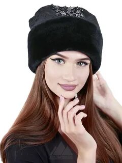 Шапка из мутона женская