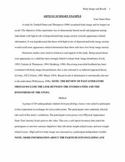 Article summary