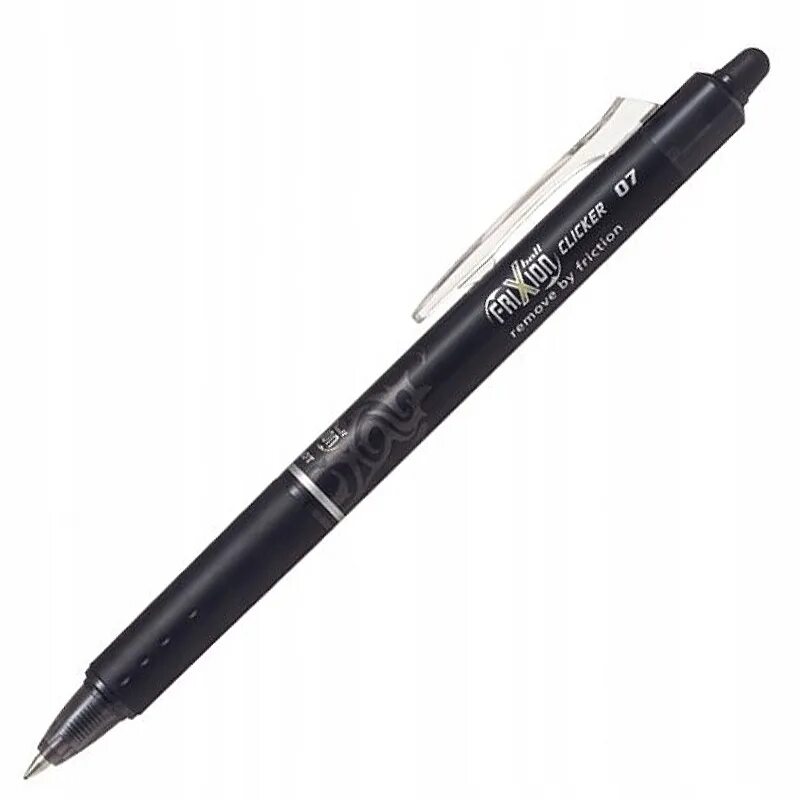 Черная стирающаяся ручка. Pilot Frixion. Шариковая ручка "BLRT-fr-7", b. Erasable Gel Ink Pen. Ручка гелевая черная.