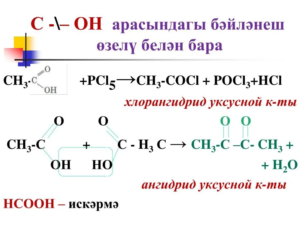 Уксусная кислота pcl5